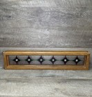 Antique Stained Glass Transom Window Oak Framed Red   green   white Diamond Shape