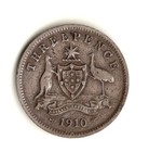 1910 Australia Threepence
