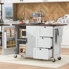 54 5  Farmhouse Kitchen Island With Power Outlet  Kitchen Storage Island