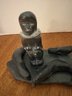 Vintage  arctic Hunter  Seals Whale Sculpture Inuit Style Carving 3 Lb