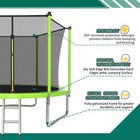 10ft Trampoline For Kids Basketball Hoop Ladder Safety Enclosure Astm Approved
