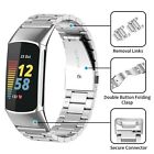 For Fitbit Charge 5 Stainless Steel Wrist Watch Band Metal Replacement Strap