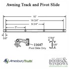 Truth Awning Track Pivot Slide For Maxim And Encore Awning Operators With Glide
