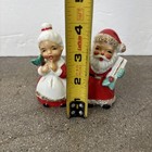 Vintage Christmas Santa   Mrs Claus Salt Pepper Shakers  Ceramic Made In Japan