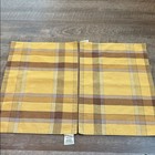 Pottery Barn Plaid Placemats 20  X 14  Set Of 4 Mustard Yellow Linen cotton