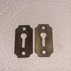 Lot Of Victorian Cast Iron Key Hole Covers And Pair Of Brass