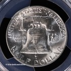 1955 50c Franklin Half Dollar Pcgs Ms 64 Fbl