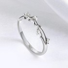 Real D Vvs1 Moissanite Women s Ring Wedding S925 Silver 18k White Gold With Gra