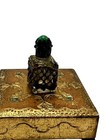Vintage Gold Toned Wooden Antique Box   Perfume Bottle 2 x1  Collectible Italy