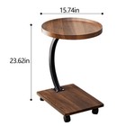 C Shaped Side Table Movable Sofa End Table Modern Coffee Table For Small Spaces