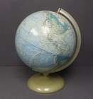 Rand Mcnally Vintage World Portrait Globe Raised Topo Soviet Union Metal Base