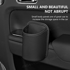1pc Universal Car Door Cup Holder Pu Leather Back Clip Seat Storage Organizer