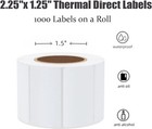 6 Roll 2 25 X 1 25 Direct Thermal Barcode Price Labels 1000 roll For Zebra Rollo