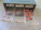 Vintage Sprague 1pb Assortment Of Orange Drops Capacitor Lot Of 100  In Drawers