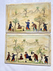 Ca  1920 s Persian Miniature Hand Painted  Bone Plaques   5  Indo Persian Scenes
