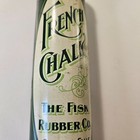 Beautifully Graphic Vintage Lithographed Tin Fisk Rubber Co French Chalk Tires