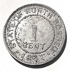 British North Borneo One Cent 1941-h  Km-3 Circulated Sm Spots Lots Detail Ppdus
