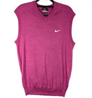 Nike Golf Merino Wool Blend Men s Size Medium Tall  mt  V-neck Vest 56323 New 