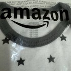 Amazon Essentials White   Gray Star Short Sleeve Bodysuit Size 3-6 Months New
