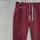 Figs Scrub Pants Women Small Red High Rise Zamora Jogger Pull On Pockets Stretch
