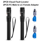 2pcs Fiber Visual Fault Locator 30mw   Fc lc Adapter Kit  Vfl 30km Include Singl