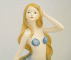 Mermaid Statue With Seashells On Wave Home Beach Nautical Decor Figurine 10  Nwt