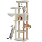 Pawz Road Large Cat Tree 73  Tall Wooden Cat Tower Scratching Post With 2 Condos