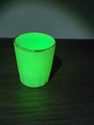 Antique Uranium Custard Glass Toothpick Holder Souvenir Of Java  South Dakota 