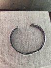 Southwest Navajo Style Sterling Silver Rope Cuff Bracelet Vintage