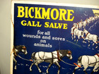 1930 s Bickmore Gall Salve- Store Display Sign- Horses Vintage Vet-animal-34 