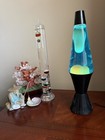 Vintage Lava Lite Lamp Twist-off Rare 1990s Midnight Series Blue   White 32oz 