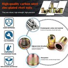 Rivet Nut  150pcs 8-32unc Carbon Steel Flat Head Rivnut Threaded Insert Nut     