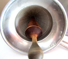 Vintage Foley Food Strainer With Stand And Wooden Pestle Large Cooking Pot