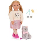 Our Generation Sheela   Sammy 18   Pet And Kitten Doll