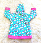 Western Chief Girls Unicorn Hooded Rain Jacket Sz 5 Lined Outdoor Polkadot