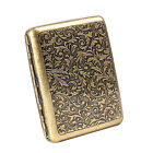 Retro Metal Cigarette Case Box Double Sided Spring Clip Open Pocket Holder 20s
