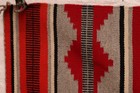 Antique Navajo Rug Native American Indian Weaving 33x21 Textile Vintage Red