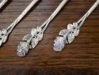 Vintage Hildesheimer German 800 Silver Plate Rose Cake Forks Set Of 4