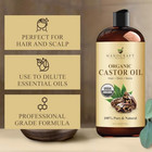 Premium Organic Castor Oil 100  Pure And Hexane-free Cold-pressed Beauty 16 Fl 