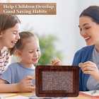 Wooden Money Savings Box With Lock Cash Coin Bank For Teens Adults Home