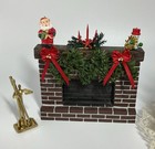 Dollhouse Miniature Fireplace christmas Tree tools  Candles  Etc 1 12 Scale Lot