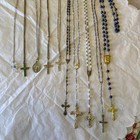 Catholic Religious Vintage Lot Necklaces Rosery Preowned 