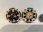 Pittsburgh Steelers Poker Chip Black Golf Marker 11 5g Casino Style Double Sided