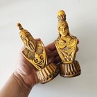 Rare Giant Handcarved Wooden Chess Set 60s  Vintage  Antique Russian Wood Big