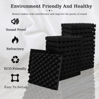 24pcs High Density Studio Acoustic Foam Panels Sound Insulation Fire Retardant