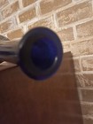 26    Empoli Italy Cobalt Blue Swirl Quilted Pattern Genie Bottle W Stopper Mcm