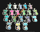 Turquoise mix  Gemstone Pendants Lot 925 Sterling Silver Plated Bulk Jewelry