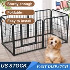 6 Panels Dog Pen Pet Playpen Kennel Fence Puppy Exercise Barrier Outdoor Indoor