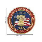 Usa 250th Anniversary Commemorative Pin 1776-2026 Patriotic Lapel Medium  F