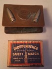 Vintage Militia Ww1 Brass German Button Safety Matches Holder